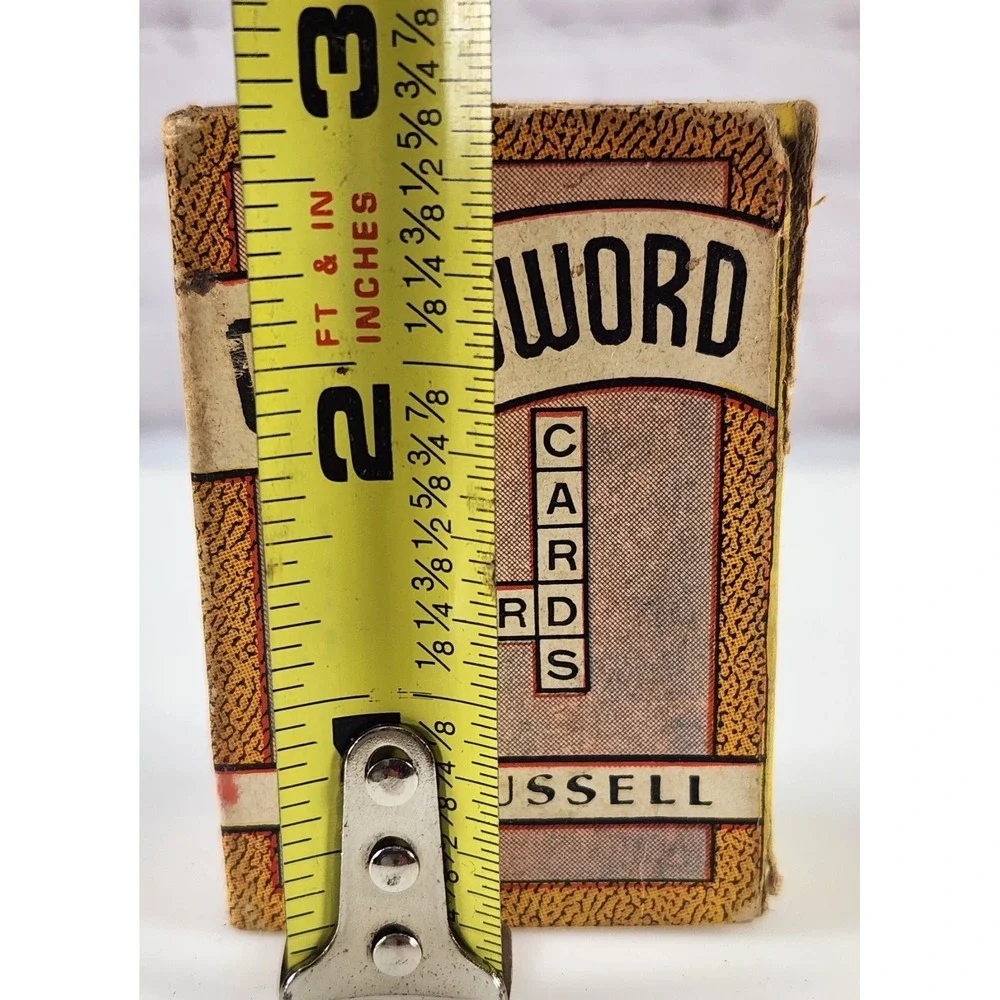 Vtg Russell Big Little Cards 2 Games Slap Jack + Crosswords Great Graphics 1939